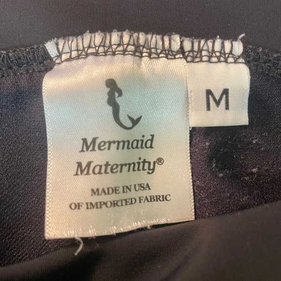 Mermaid MaternityFold Over Panel Maternity Swim Skirt W/ Boy Short Black M - Picture 4 of 4